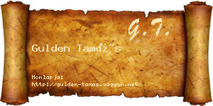 Gulden Tamás névjegykártya